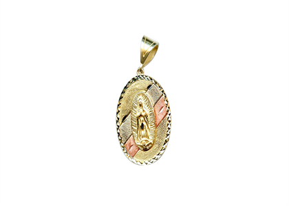 Three Tone Plated Mother Mary Pendant